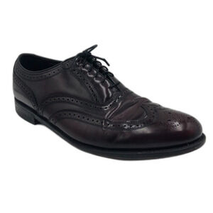Florsheim Men’s Burgundy Leather Wingtip Oxfords Size 12D Vintage